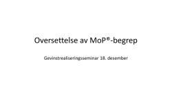 Oversettelse av MoP-begrep
