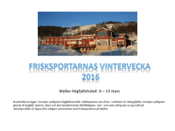 Inbjudan Walles 2016 - Svenska Frisksportförbundet