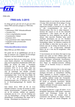 FRIS-Info 3-2015