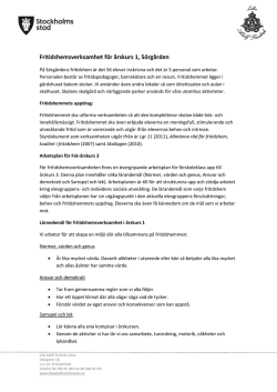 Lärandemål för fritidshemmet Sörgården(303 kB, pdf)