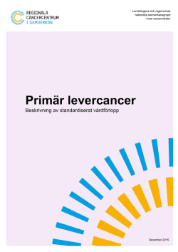 Primär levercancer - Regionala cancercentrum