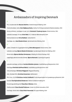Se listen over Ambassadors of Inspiring Denmark her