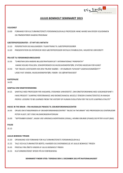 Se program for seminaret 2015