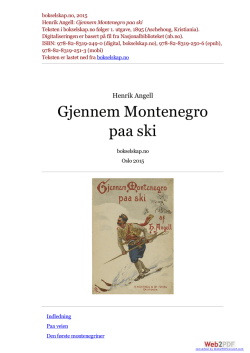 Gjennem Montenegro paa ski Teksten i bokselskap.no følger 1