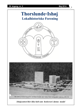 2014-5 maj ny - Thorslunde-Ishøj Lokalhistoriske forening