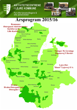 Årsprogram 2015/16 - Aktivitetscentrene i Lejre Kommune