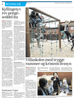 Læs artiklen i Roskilde Avis, om hvordan trivsel smitter af på faglighed