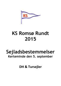 KS Romsø Rundt 2015 Sejladsbestemmelser