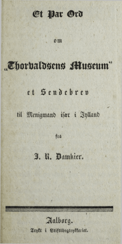 Småtryk 1837, J.R. Damkier
