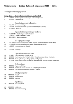 Undervisning til Bridge Søllerød, Sæsonen 2002 – 2003