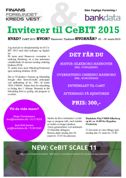 Indbydelse til CeBIT 2015
