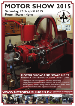 Saturday, 25th april 2015 From 10am - 4pm - Dansk Motor