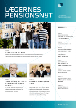 2015 maj - Lægernes Pensionskasse
