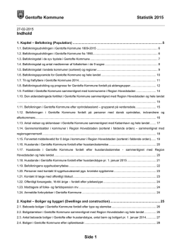 Gentofte Kommune Statistik 2015 Side 1 Indhold