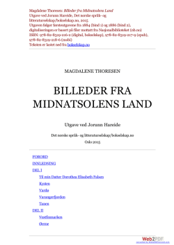 Billeder fra Midnatsolens Land Utgave ved Jorunn
