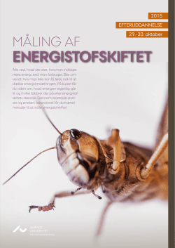 ENERGISTOFSKIFTET - Institut for Bioscience