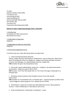 18.05.2015 - Dansk Patologiselskab