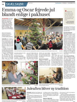 Læs artikel fra Sjællands Tidende om juleaften 2014