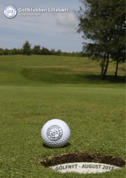 NYT - AUGUST 2015 - Golfklubben Lillebælt