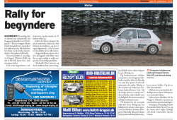 Artiklen om Peugeot Ullerslev Rally 2015 fra Ugeavisen Nyborg