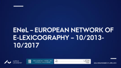 ENeL – EUROPEAN NETWORK OF E
