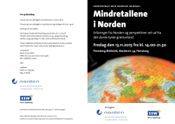 Mindretallene i Norden - Nordisk Informationskontor i Sønderjylland
