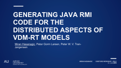 generating java rmi code for the distributed aspects of