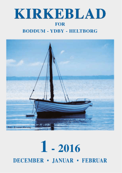 Kirkeblad nr. 1, 2016 - Boddum, Ydby og Heltborg kirker