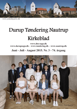 Juni Juli August 2015 - Durup Tøndering Nautrup Sogn