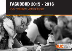 Fagoversigt - fagudbud 2015-2016