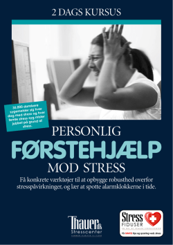 Personlig førstehjælp mod STRESS