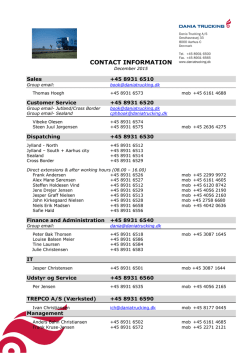 komplet kontakt-side med direkte numre