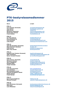 PTK-bestyrelsesmedlemmer 2015