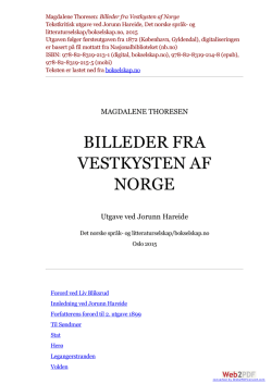 Magdalene Thoresen: Billeder fra Vestkysten af Norge