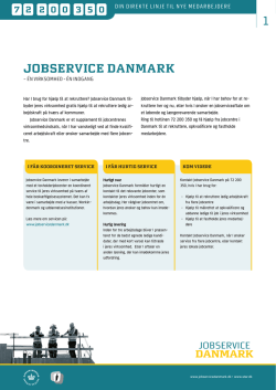 jobservice danmark - Styrelsen for Arbejdsmarked og Rekruttering