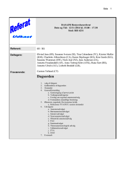Referat DASAIMs Bestyrelse 12.11.2014