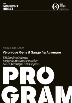 Véronique Gens, sopran Véronique Gens & Sange fra Auvergne