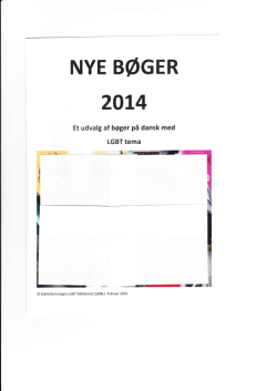 Nye bøger 2014 - Støtteforeningen | LGBT Biblioteket
