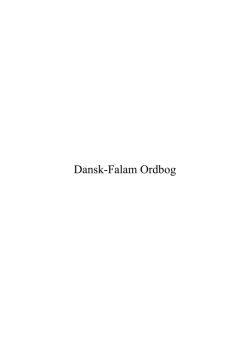 PDF: Dansk-Falam Ordbog
