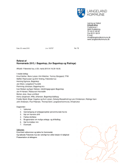 Referat af Havnemøde 2015, i Bagenkop, (for Bagenkop og Ristinge)