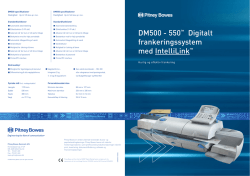 DM500 - 550™ Digitalt frankeringssystem med IntelliLink™