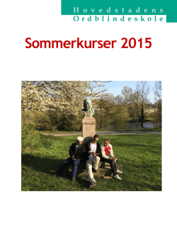 Sommerkurser 2015 - Hovedstadens Ordblindeskole