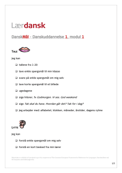 DanskMål - Danskuddannelse 1, modul 1