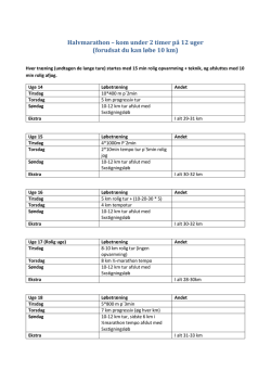 Halvmarathon – kom under 2 timer på 12 uger (forudsat du kan løbe