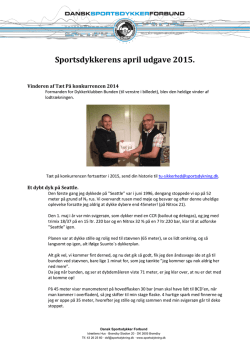 2015 april - Teknisk udvalg - Dansk Sportsdykker Forbund