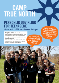 CAMP TRUE NORTH - Personlig udvikling for teenagere Jeg er