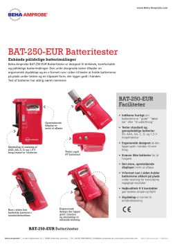 BAT-250-EUR Batteritester