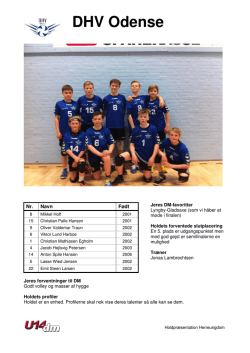 Holdpræsentation HU14 - ungdom.volleyball.dk