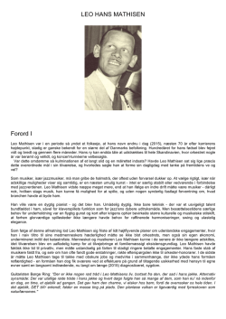 Leo Mathisen, 1906-1969, forord og indledning (pdf-fil)