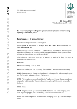 Konference: Chancelighed - Københavns Lærerforening